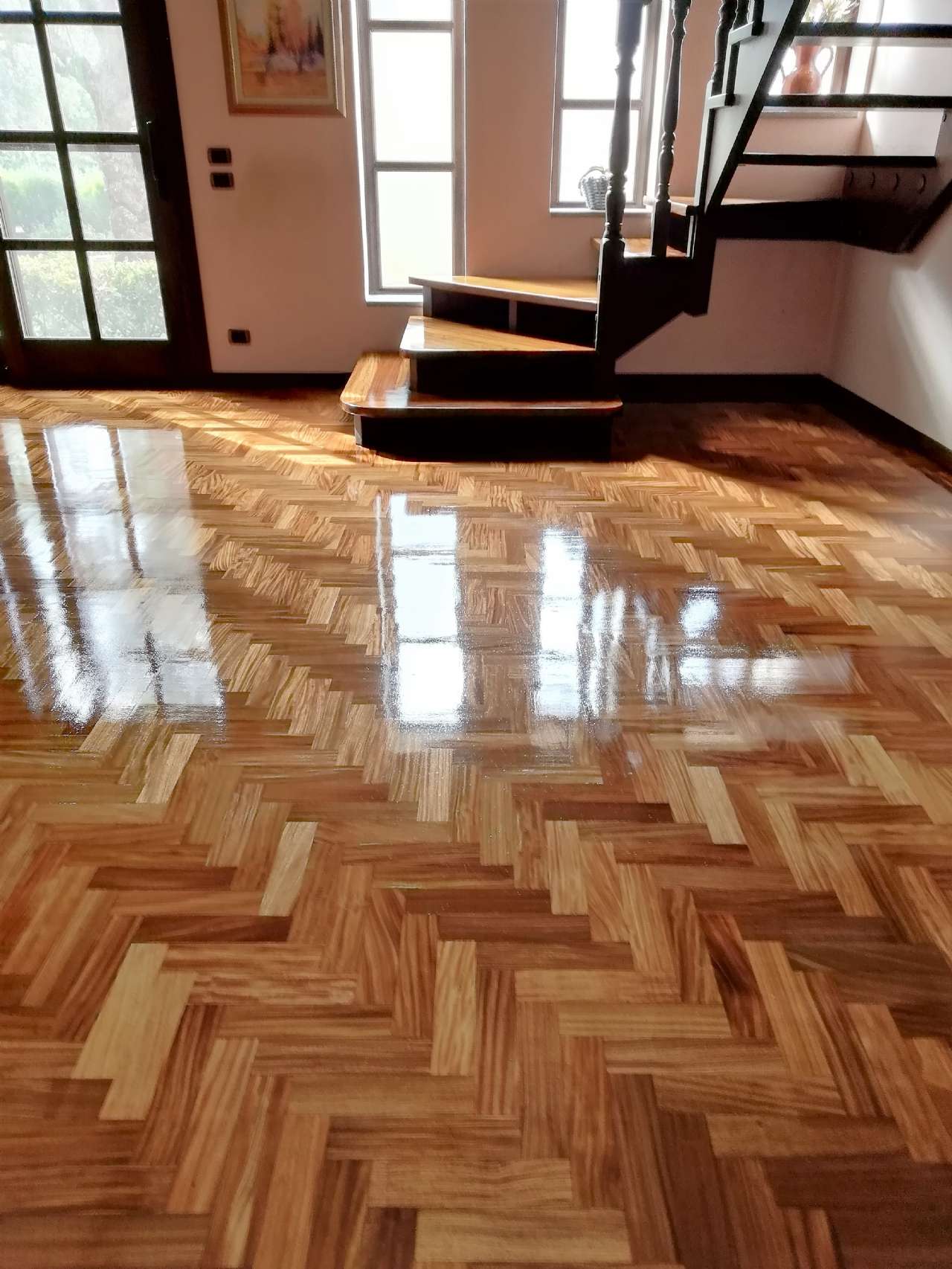 Realizzazione parquet e scala interna appartamento Bova Marina Reggio Calabria